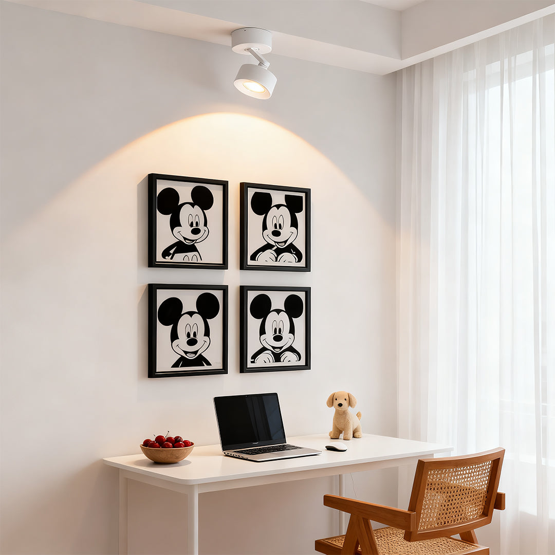 Brighten your room with adjustable LED ceiling spotlights, offering directional light to highlight art, furniture, or architectural features.