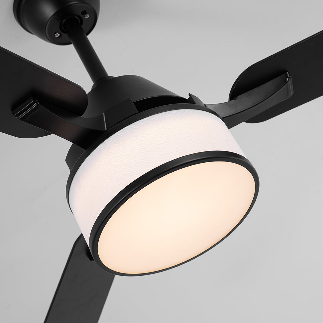 42 to 52 inches ceiling fan with light in a stylish dining room, warm and inviting indoor lighting solution