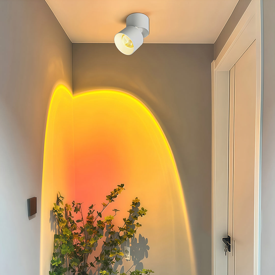 Enhance your decor with LED ceiling spotlights, offering a simple small hill sunset light design for soft, ambient lighting perfect for relaxing environments.
