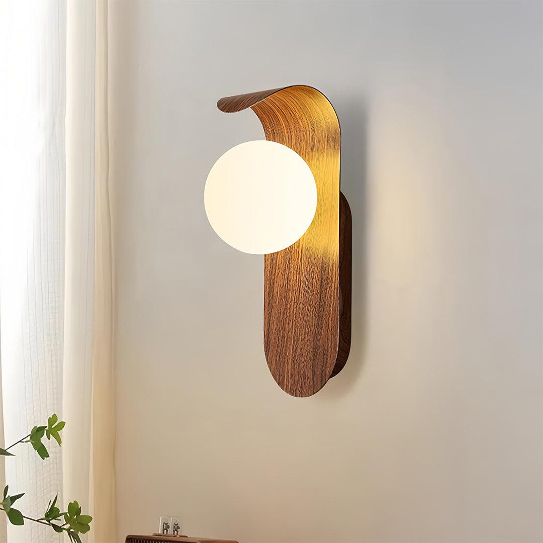 Stylish led lights for wall creating ambient lighting in cozy bedroom with plants