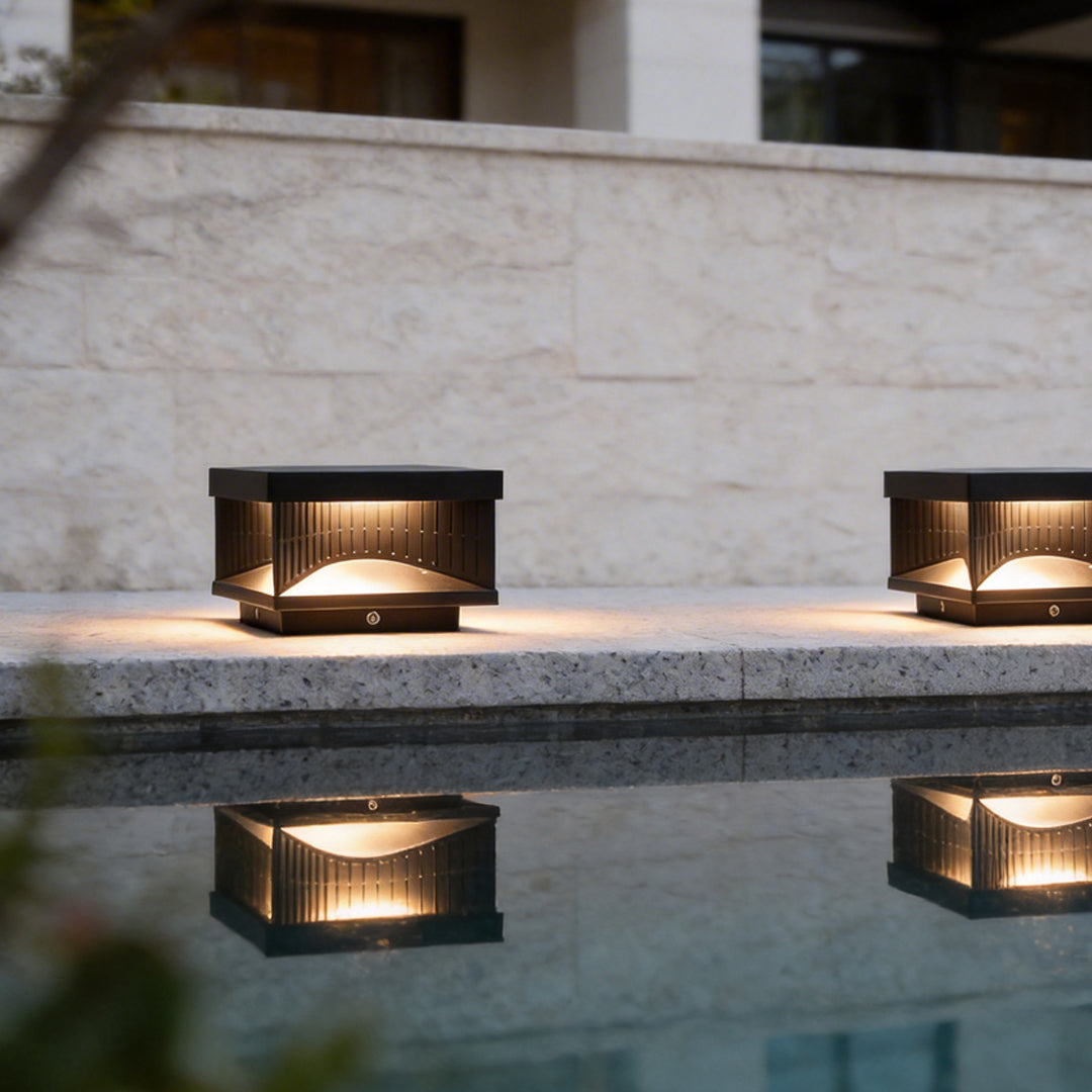 Create stunning lighting effects with square outdoor pillar lights stripe decorative LED light, ideal for residential or commercial spaces.