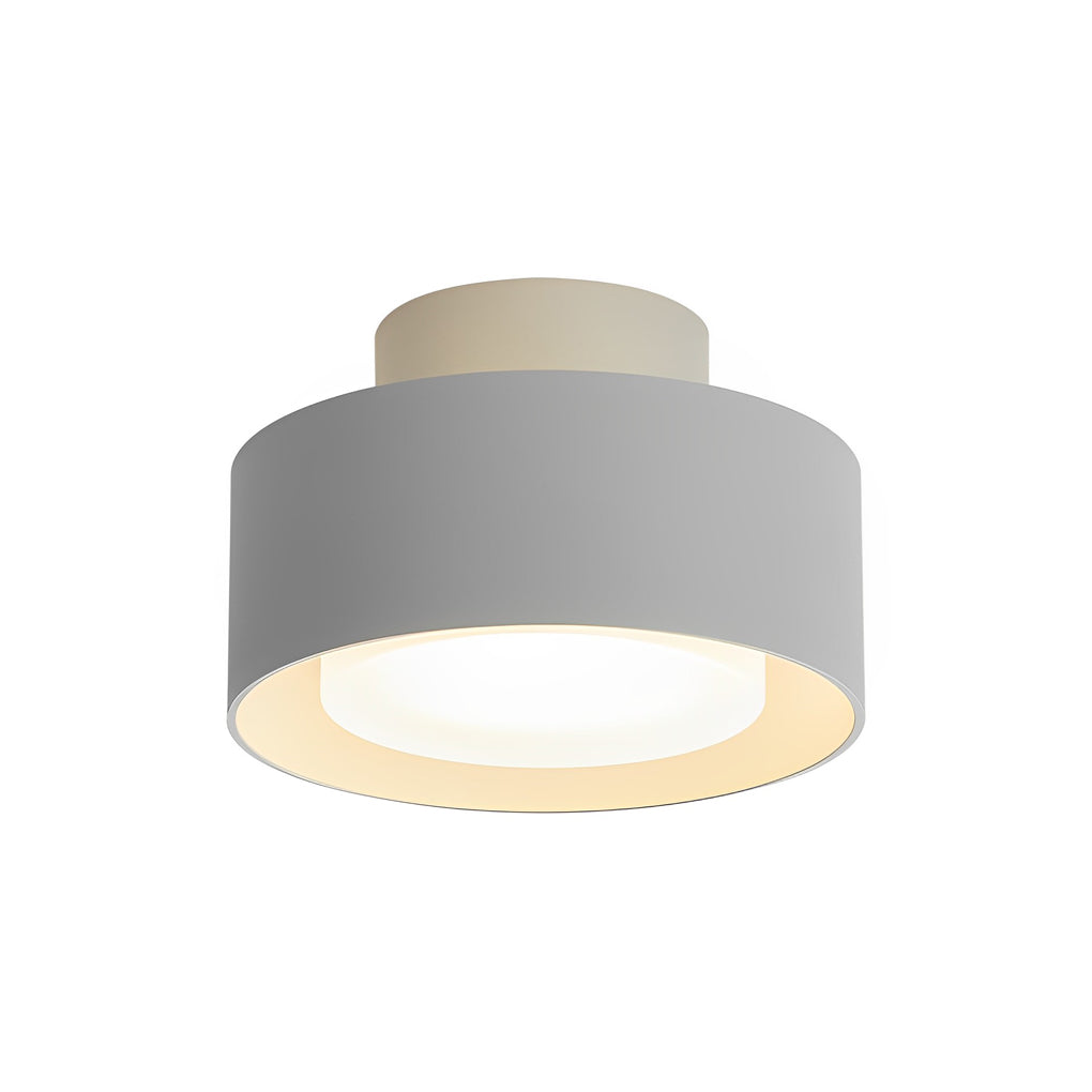Surface mounted LED downlight in a gray finish, highlighting its minimalist and modern look.