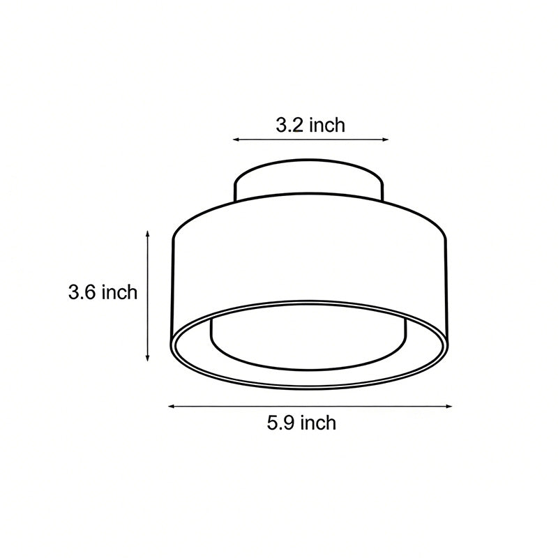 Line drawing of surface mounted LED downlight dimensions, providing installation specifications.