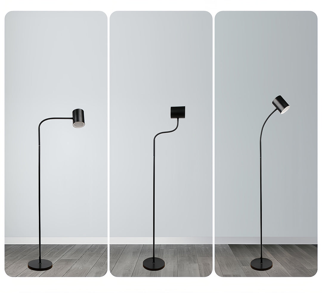 Collection of tall floor lamps for bedroom displaying various finishes and styles