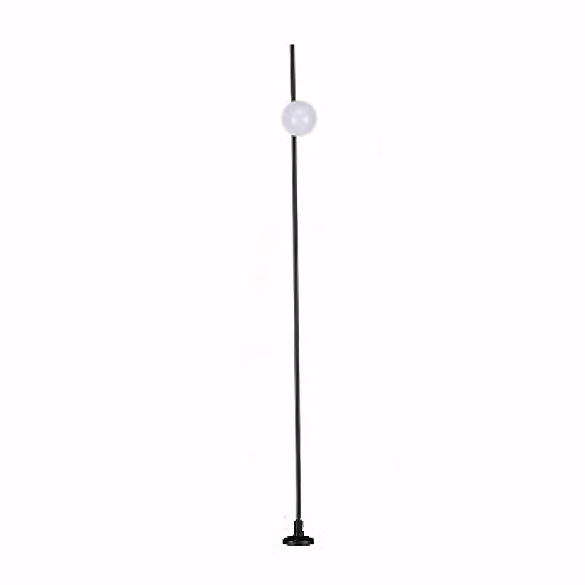 Tall black pole light with minimalist design for contemporary outdoor lighting applications