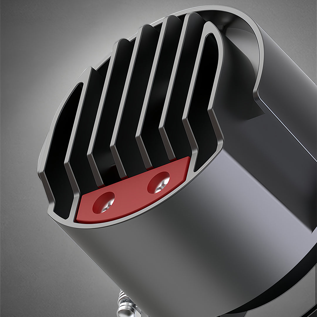 Technical view of LED indoor ceiling spotlights with glass shade chandelier style white bezel and precision reflector optics.