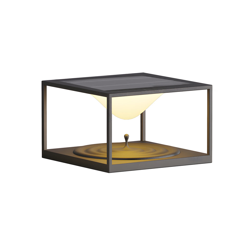 Silver Metal Table Lamp technical specifications showing multiple size options and dimensions for pillar post lighting fixtures