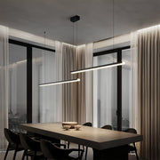 Double Hanging Pendant Lights Minimalist Black Linear Ceiling Light