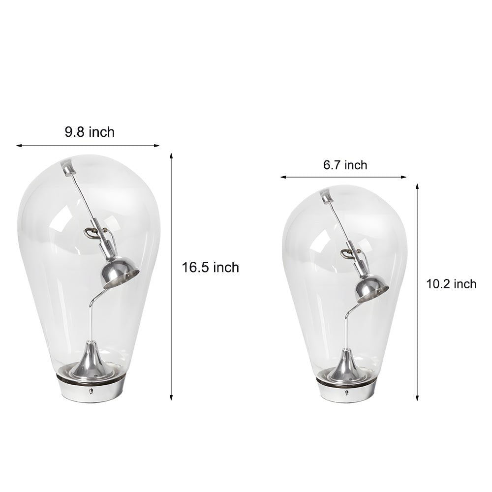 Touch - Dimming Glass Bulb Home Office Desk Lamp with Industrial Magnetic Control Design