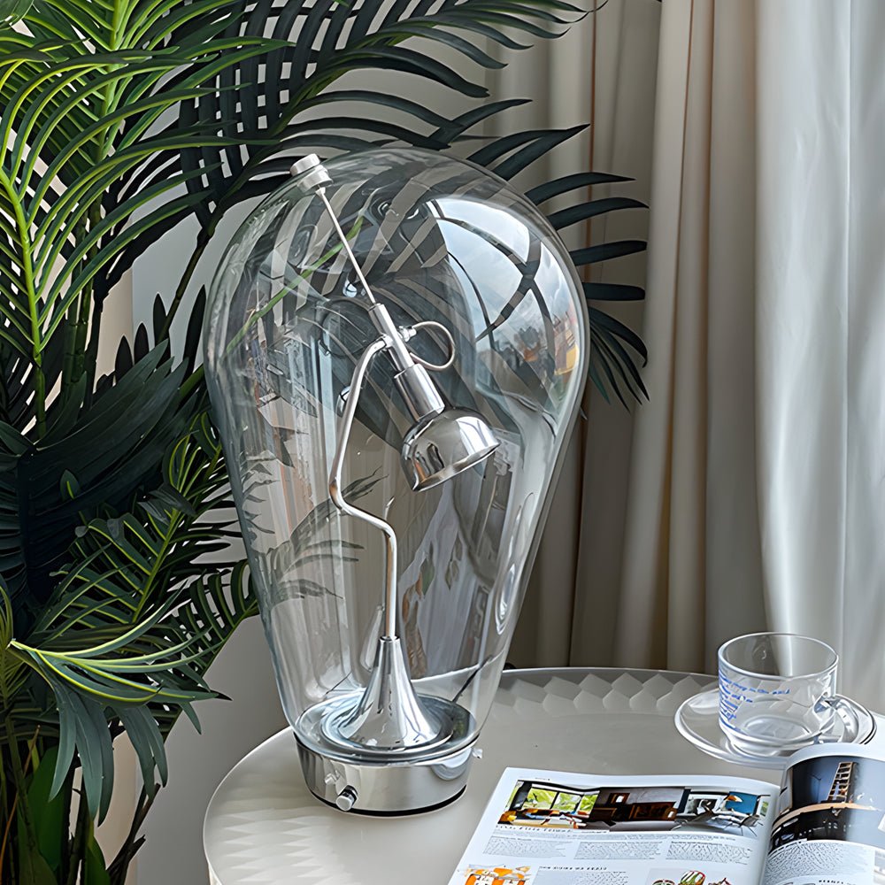 Touch - Dimming Glass Bulb Home Office Desk Lamp with Industrial Magnetic Control Design