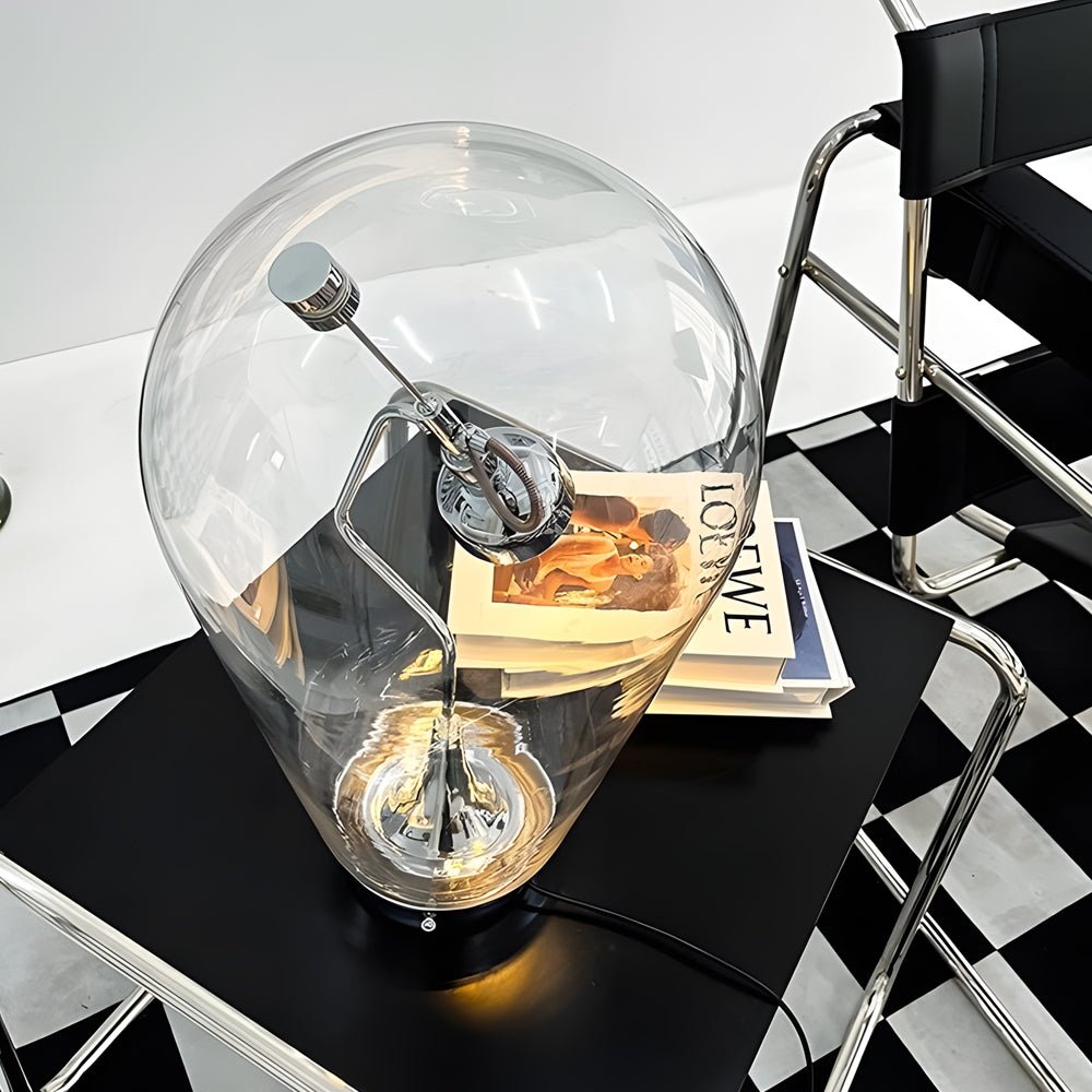 Touch - Dimming Glass Bulb Home Office Desk Lamp with Industrial Magnetic Control Design