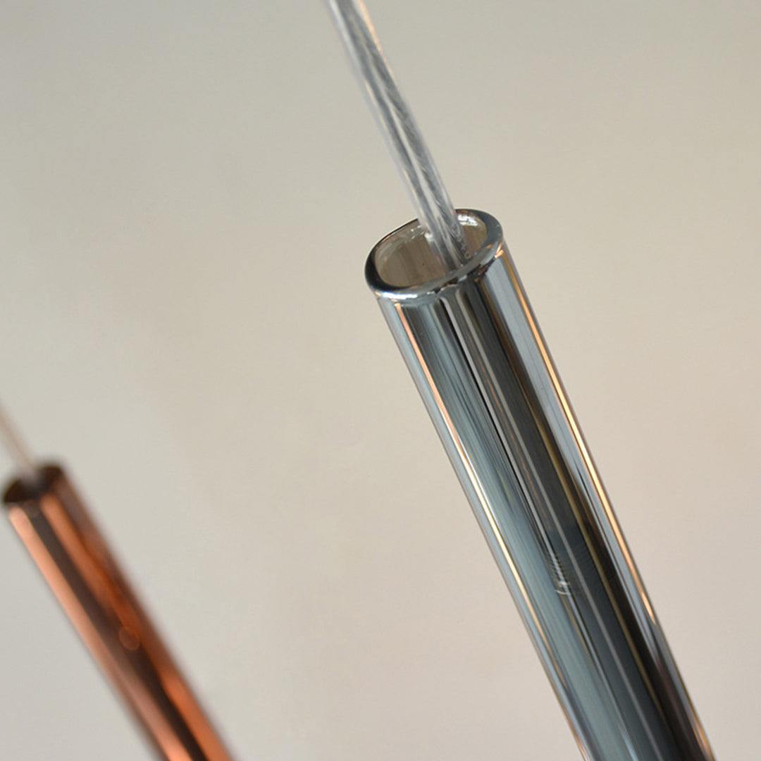 Modern track lighting system with adjustable glass ball pendant lights for versatile illumination