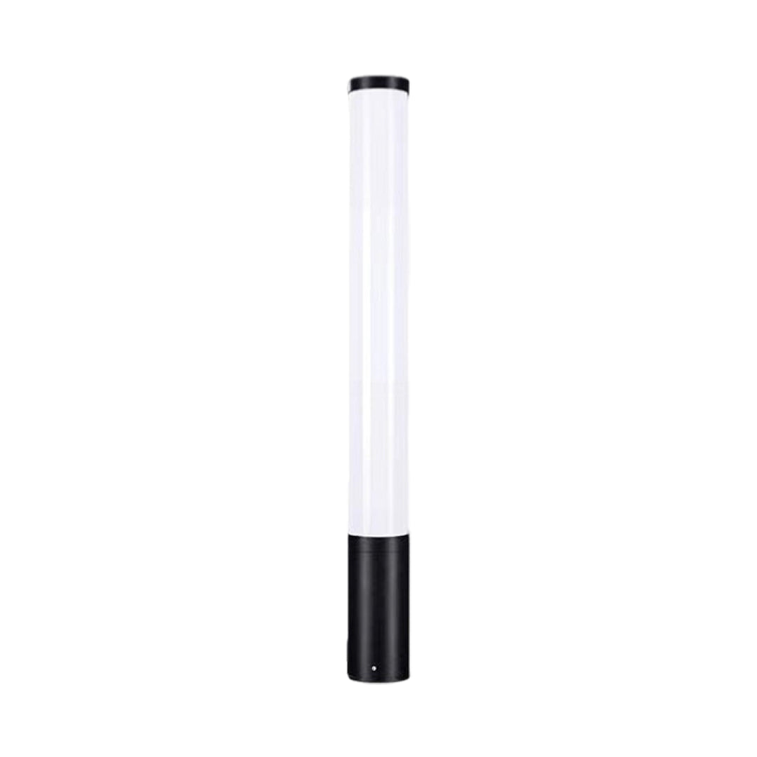 Tube landscape light close-up, showcasing its cylindrical design and bright LED light.