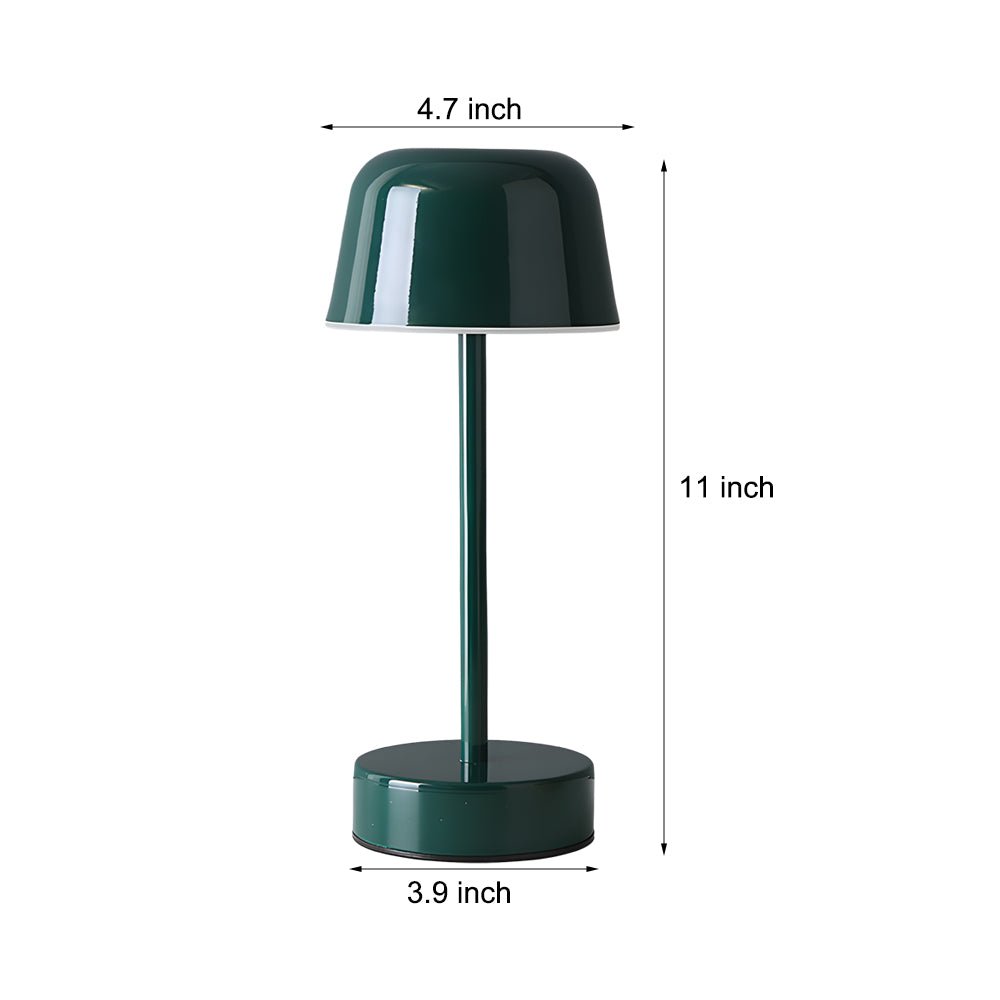 Tunable Metal Finish Table Lamp in Hat - style