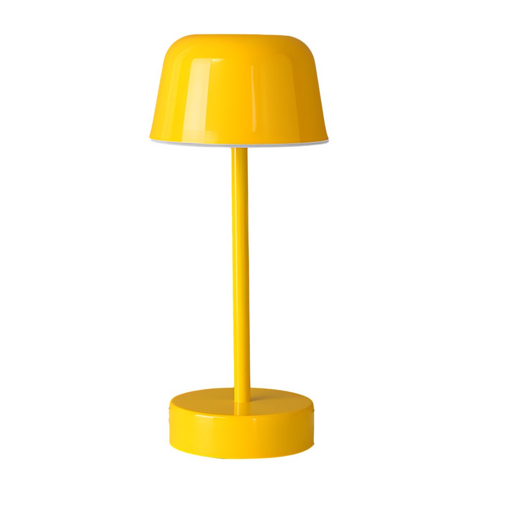 Tunable Metal Finish Table Lamp in Hat - style