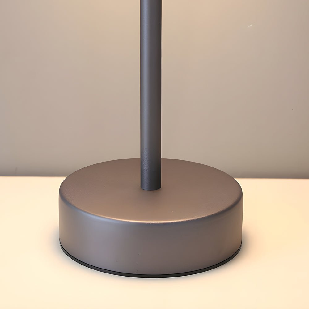 Tunable Metal Finish Table Lamp in Hat - style