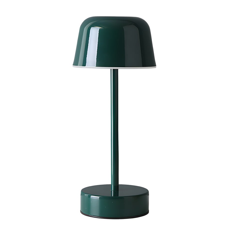 Tunable Metal Finish Table Lamp in Hat - style