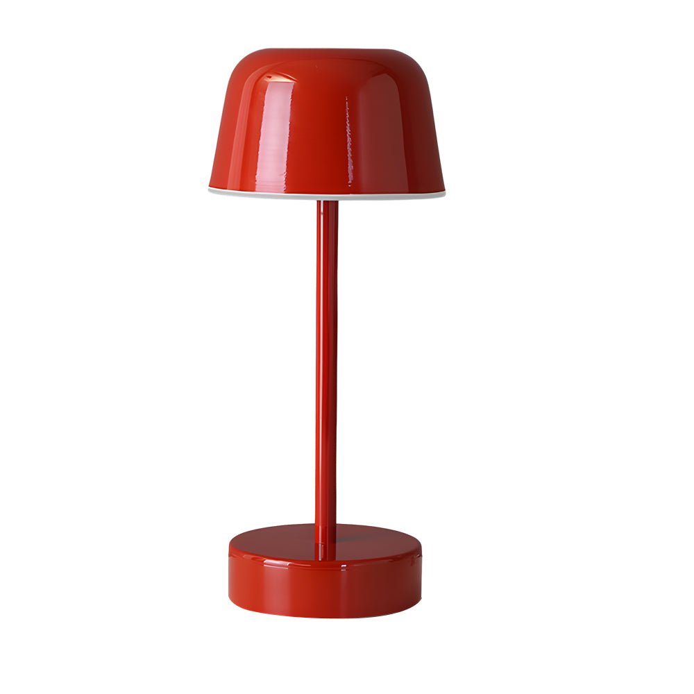 Tunable Metal Finish Table Lamp in Hat - style