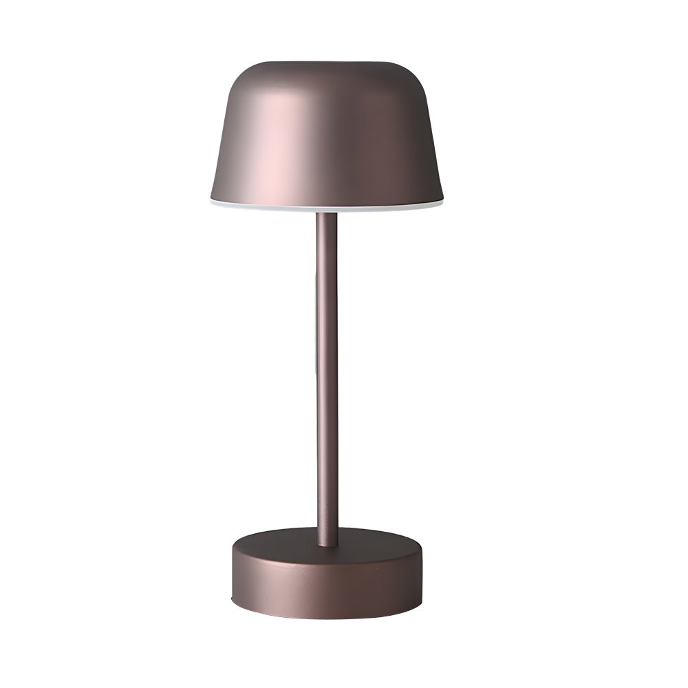 Tunable Metal Finish Table Lamp in Hat - style