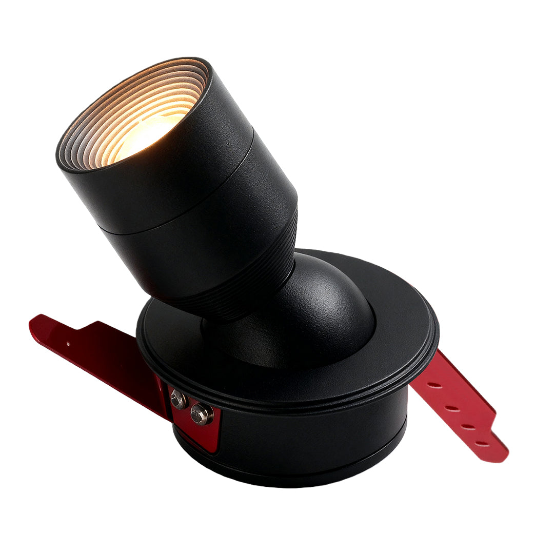 Ultra-thin adjustable LED downlight featuring warm white glow, perfect for ambient residential lighting solutions.