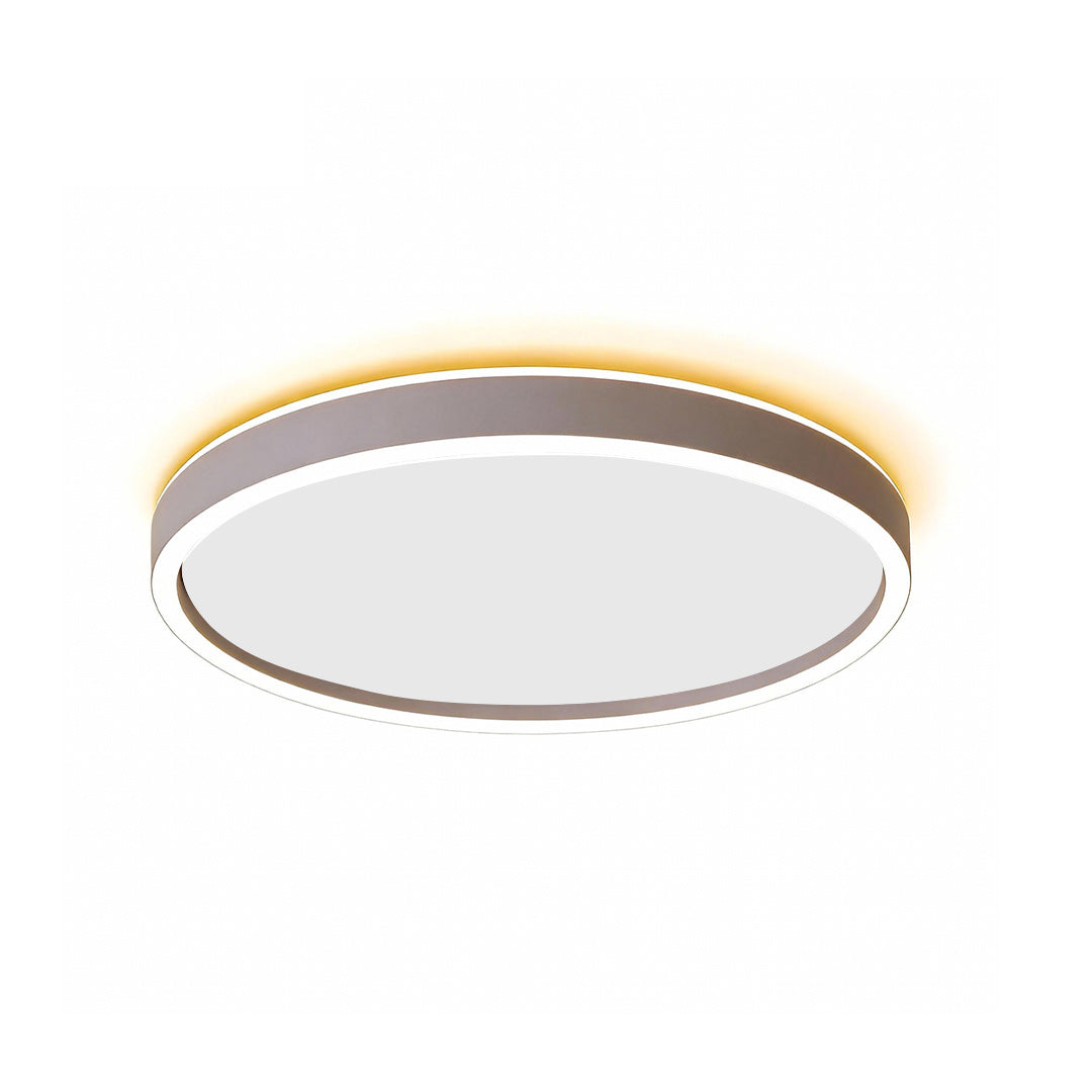 Ultra thin LED ceiling light showing neutral white lighting effect.