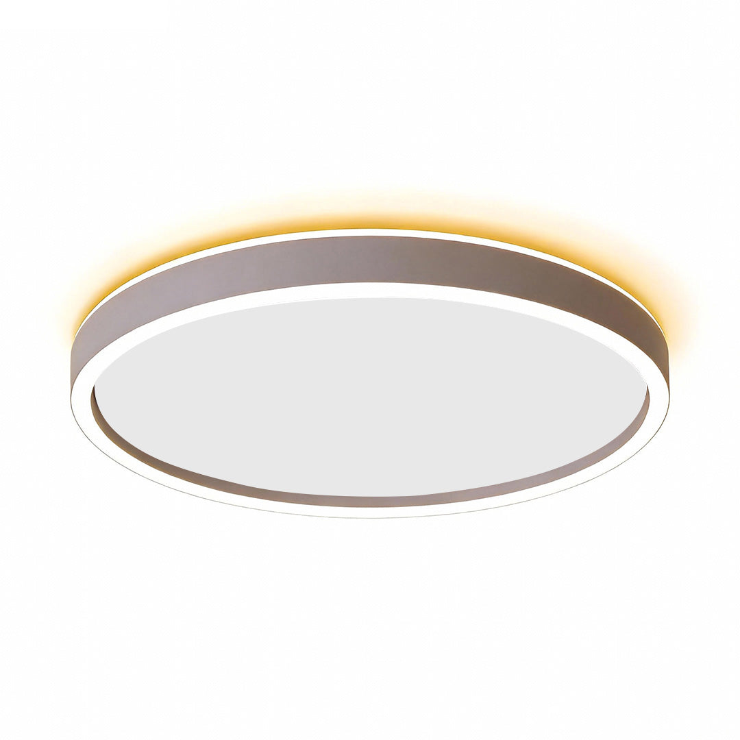 Ultra thin LED ceiling light showing neutral white lighting effect.