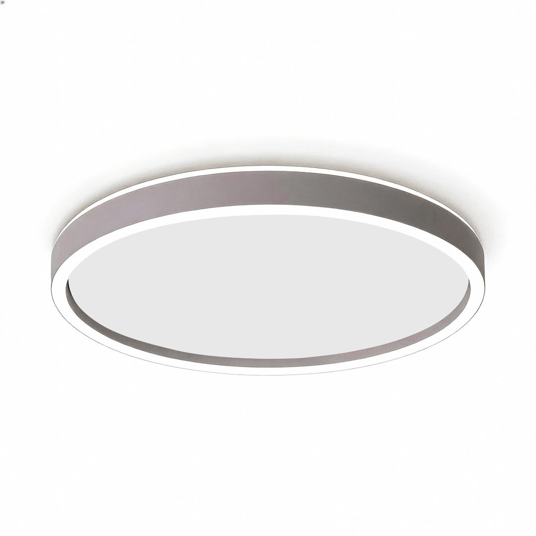 Ultra thin LED ceiling light product view isolated on a white background.