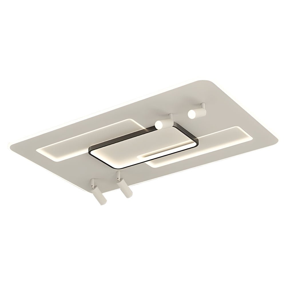 Ultra - Thin Rectangular 3 Step Dimming Modern Ceiling Lights with Spotlights