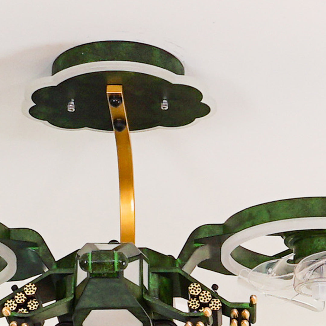 Unique airplane ceiling fan with light combining functionality with aircraft propeller styling