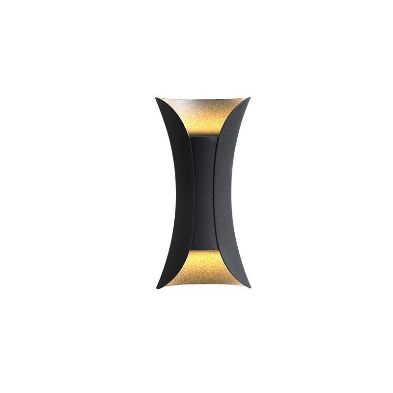 Up down lighting wall lights dual head arc wall lamp features contemporary design with dual direction lighting effect.