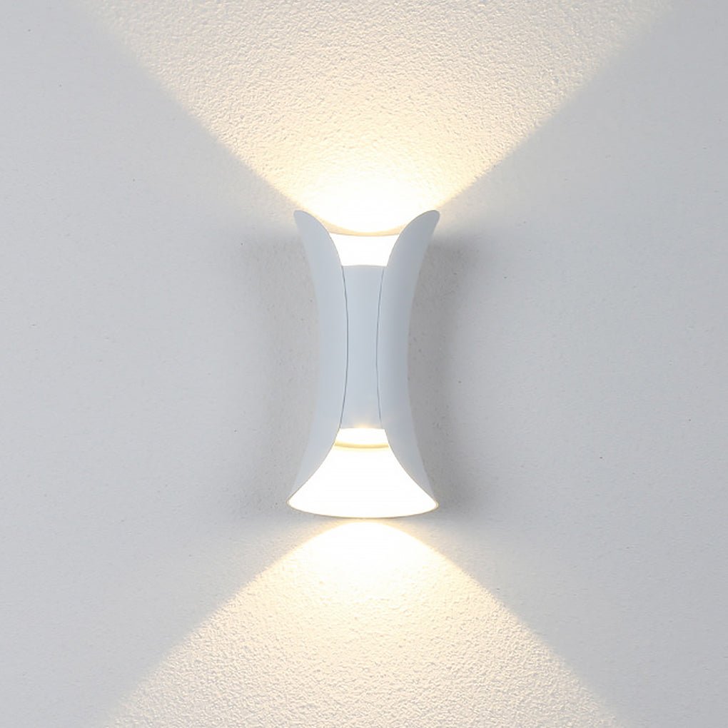 Up down lighting wall lights dual head arc wall lamp creates elegant lighting effects for modern architectural spaces.