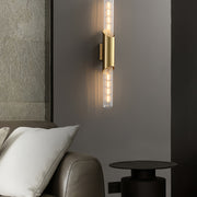 Up down wall lights installed near a staircase, providing elegant and functional lighting for hallways.