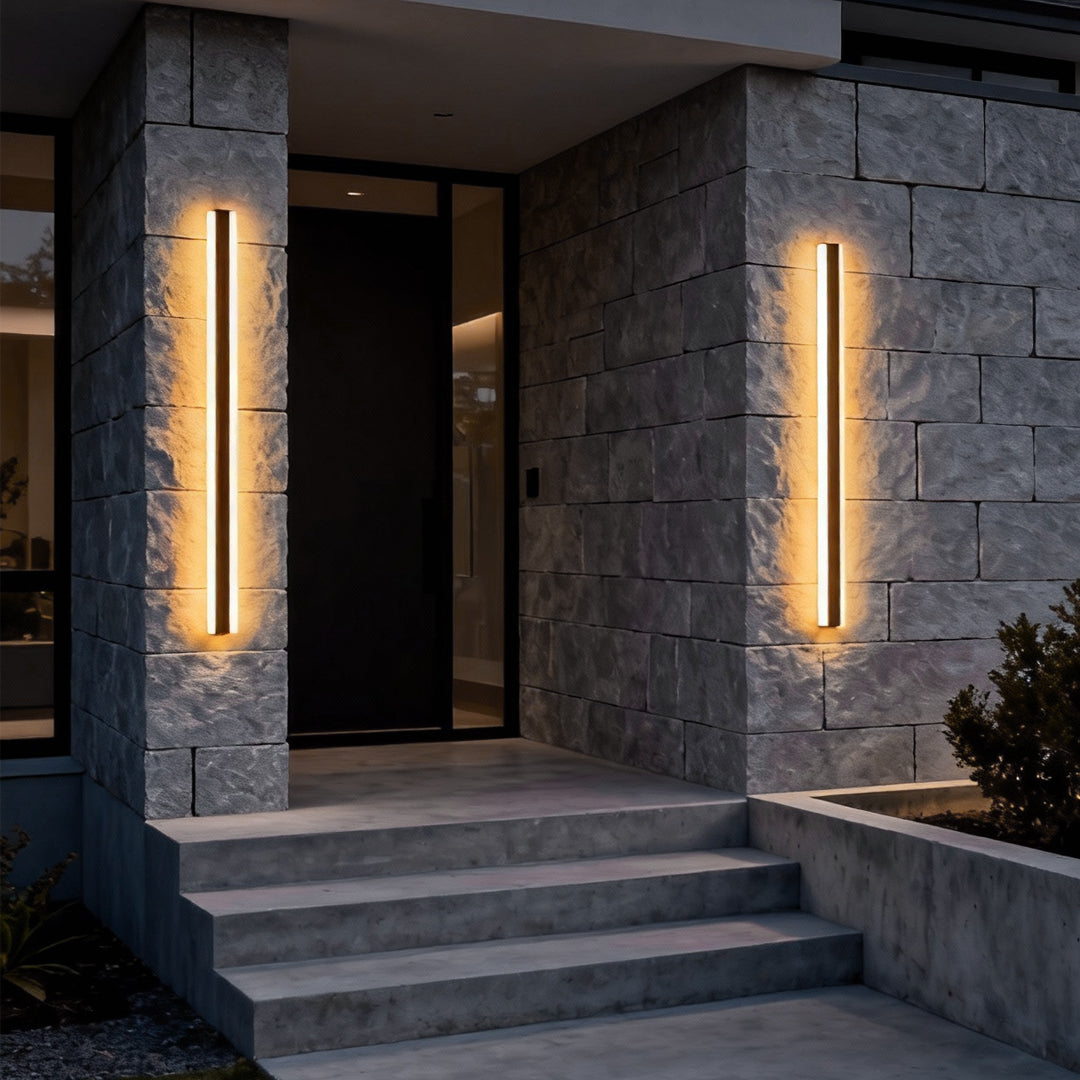 Enhance ambiance with RGB wall light modern linear waterproof LED metal light, waterproof design ensures outdoor durability.