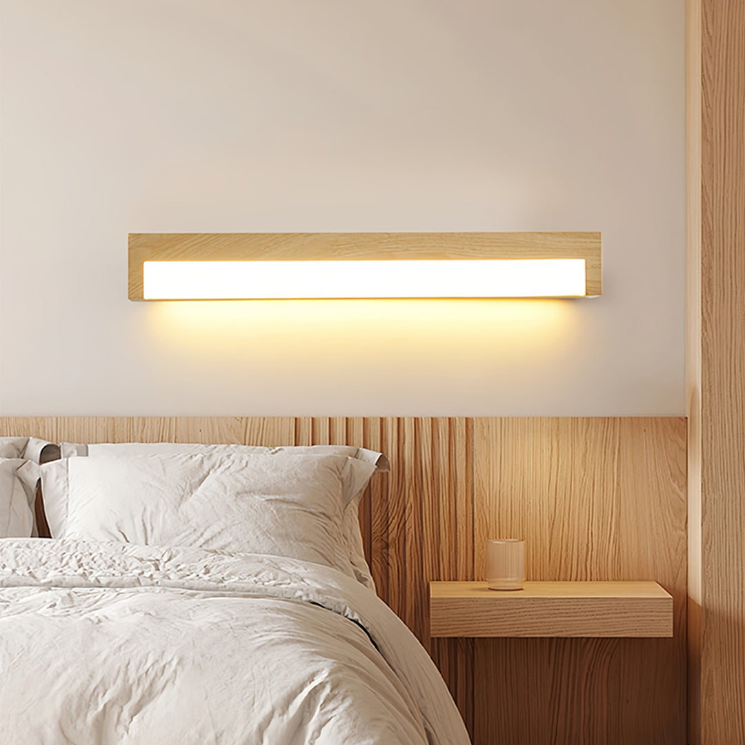 Wall mounted led lights demonstrating versatile installation on neutral colored wall