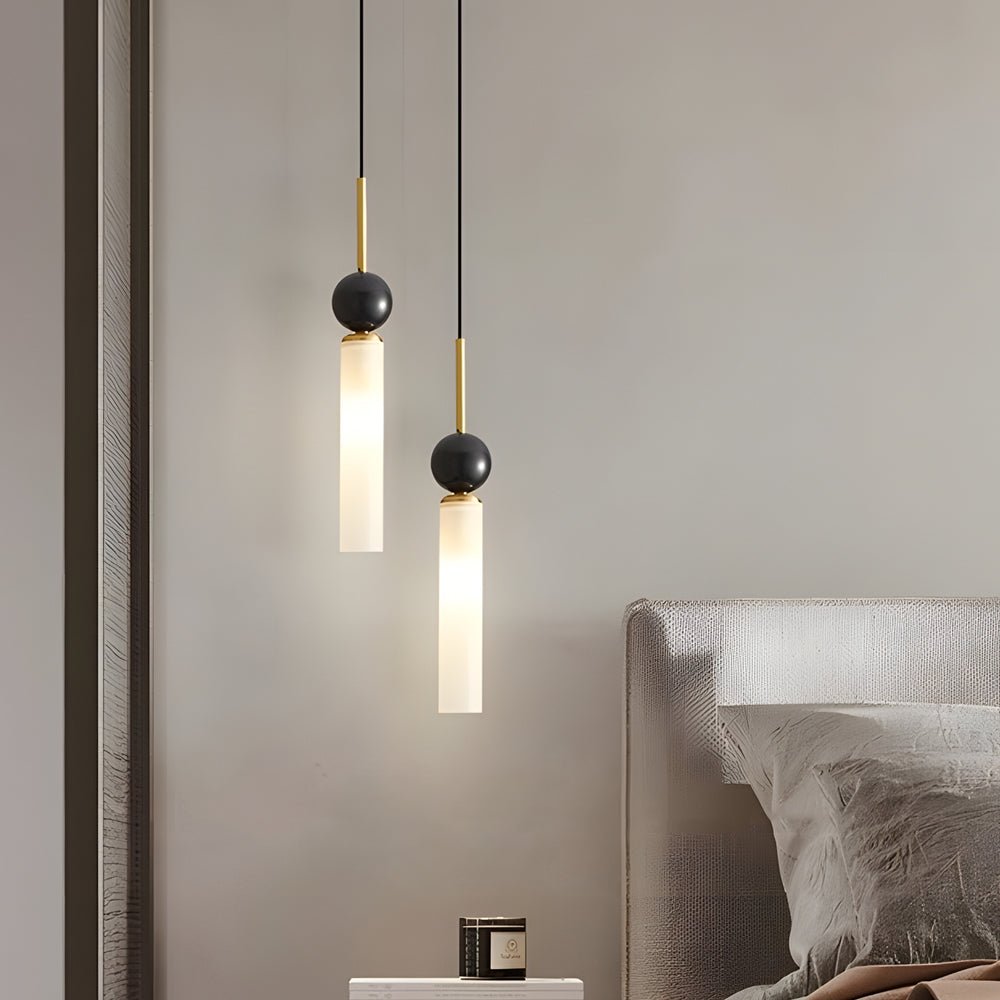 Vertical Marble Cylinder 1 - Light Pendant Light - Modern Hanging Lamp