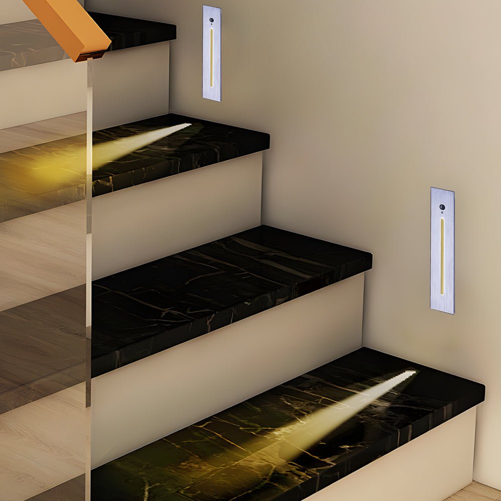 Step Sensitive Led Vertical Motion Sensor LED Stair Light Wall Recessed Contemporary ...
