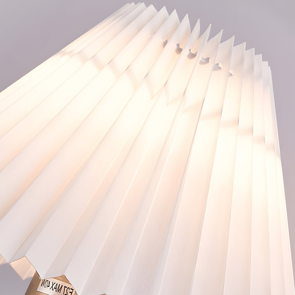 Vintage 1 - Light Dimmable Metallic Armed Sconce with Pleated Fabric Shade