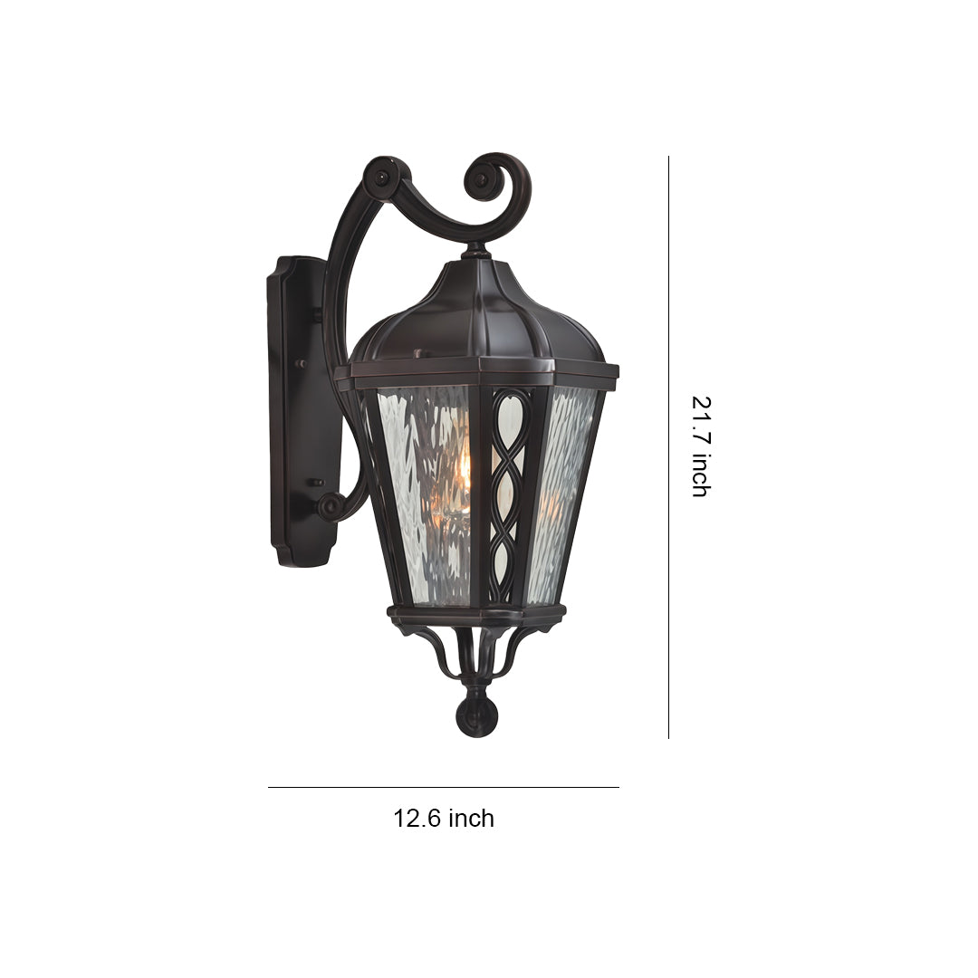 Vintage outdoor sconce dimensions and installation guide, classic design illustration