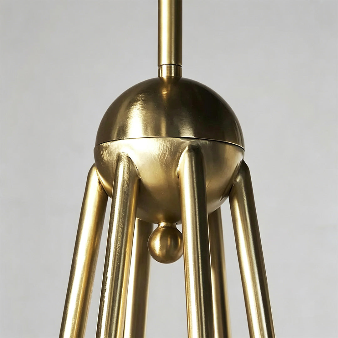Vintage solid brass chandelier featuring timeless craftsmanship and elegant ambient illumination