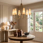 Vintage solid brass chandelier featuring timeless craftsmanship and elegant ambient illumination