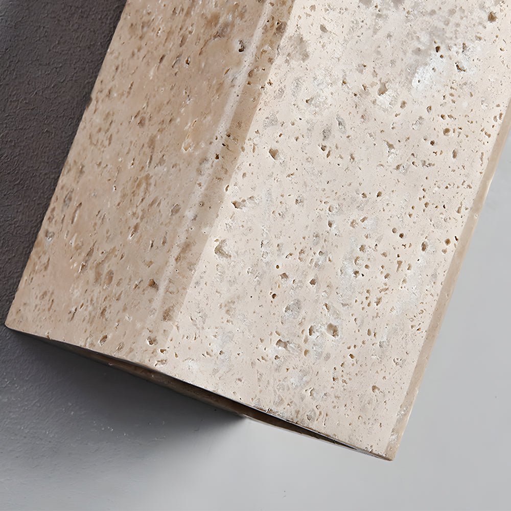 Wabi - Sabi Yellow Travertine LED Wall Sconce - Square/Rectangle