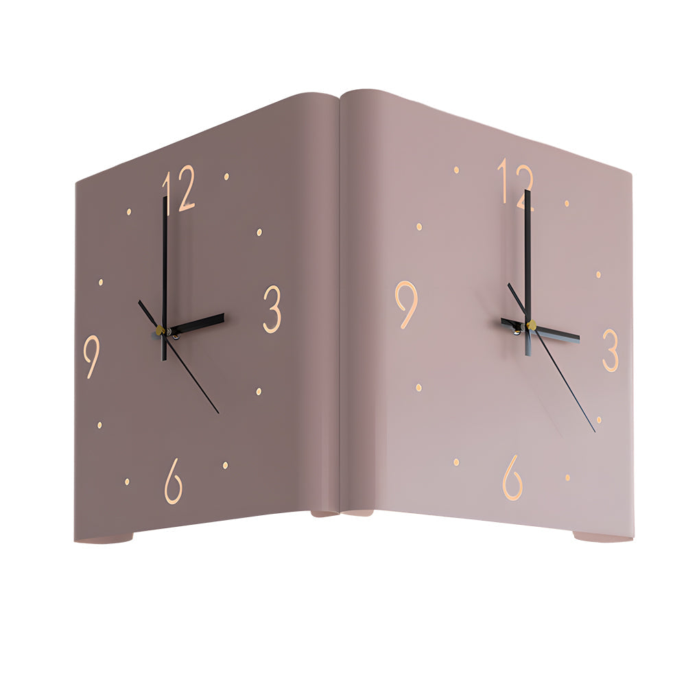 Single-panel green wall clock lamp with subtle ambient glow