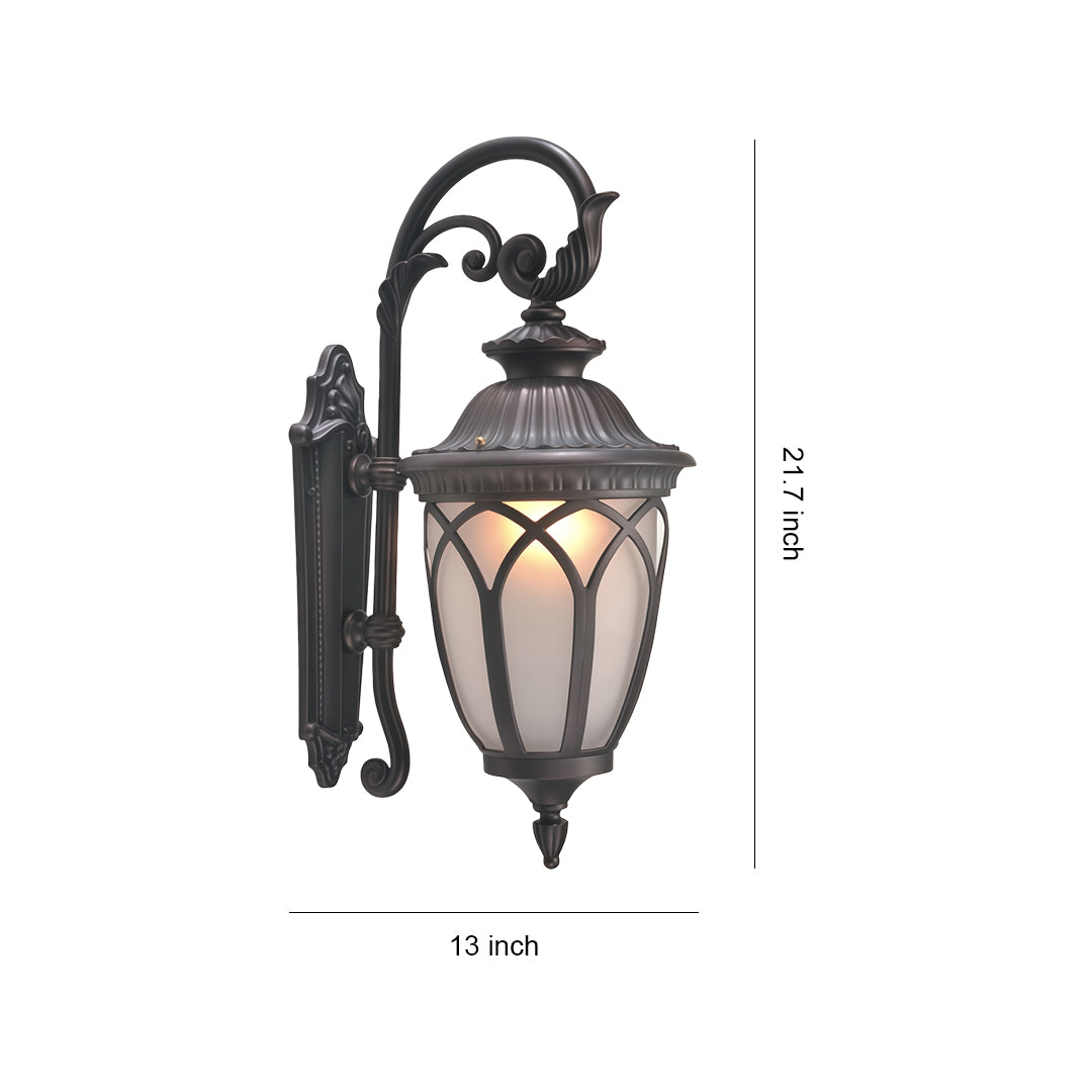 Wall lights outdoor dimensions and installation guide, classic vintage design illustration