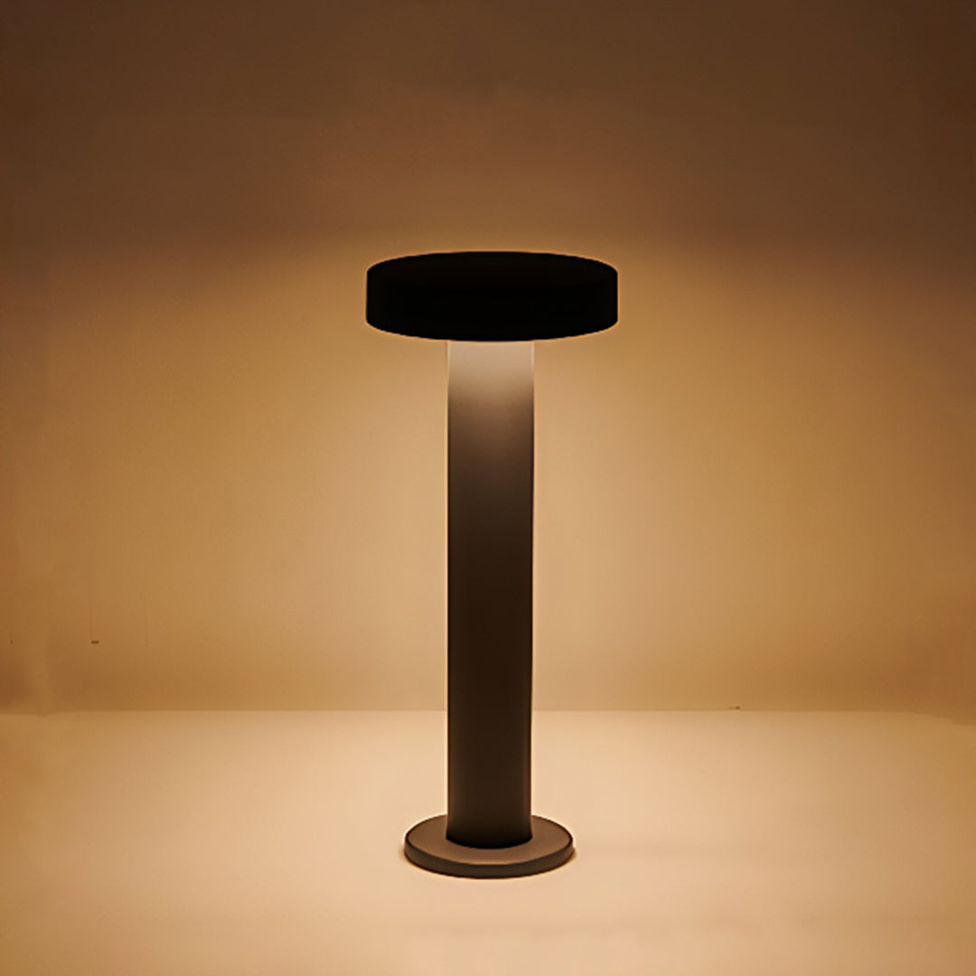 Warm LED path light creating inviting illumination with soft golden glow for residential outdoor spaces