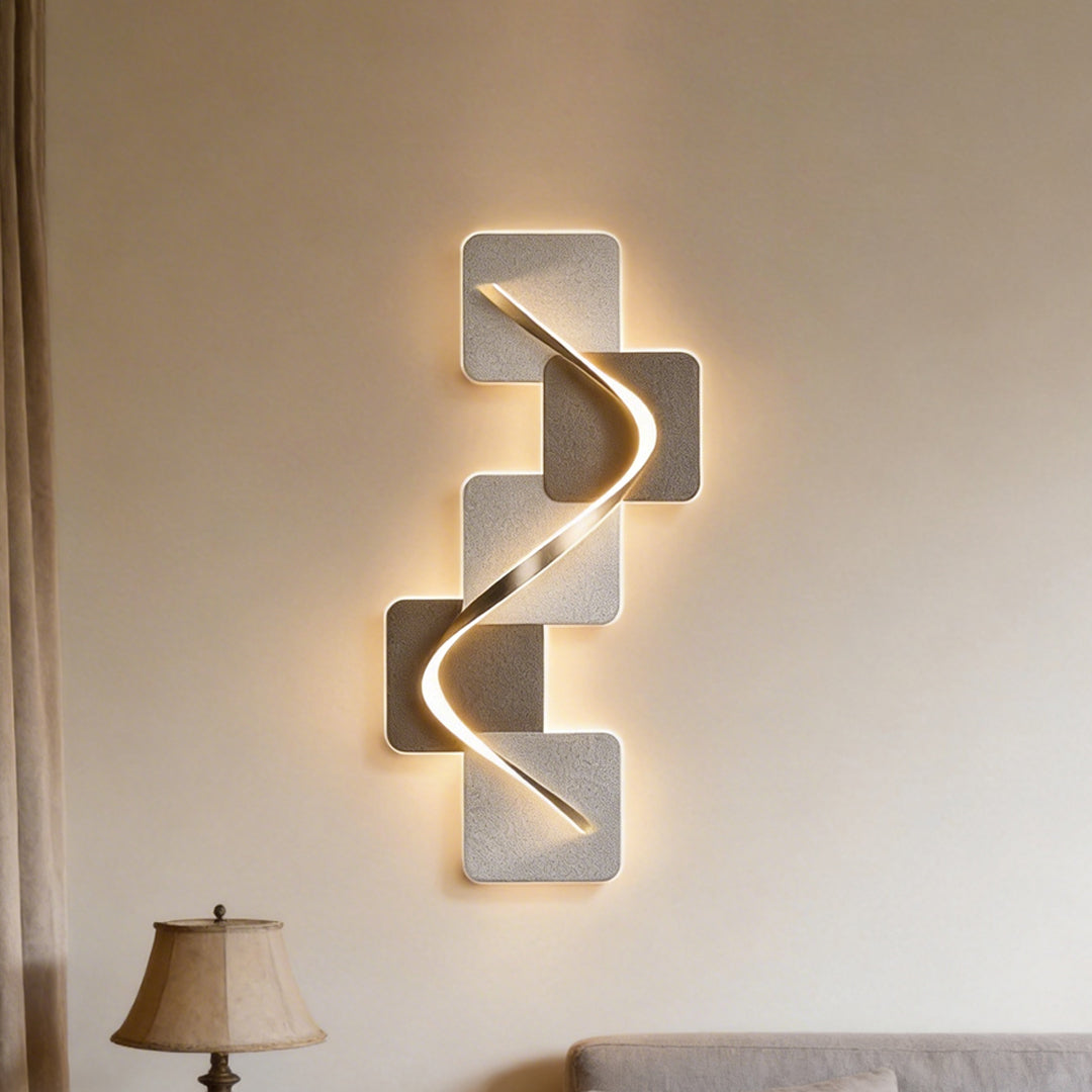 Wave Pattern Wall Sconce LED USB Decorative Wall Art Lamp Dazuma Wave Pattern Wall Sconce LED USB Decorative Wall Art Lamp Dazuma