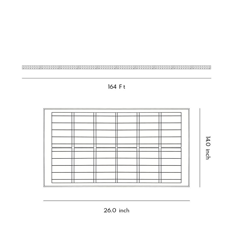 Waterproof LED light strips dimension diagram illustrating strip length, LED spacing, and installation measurements.