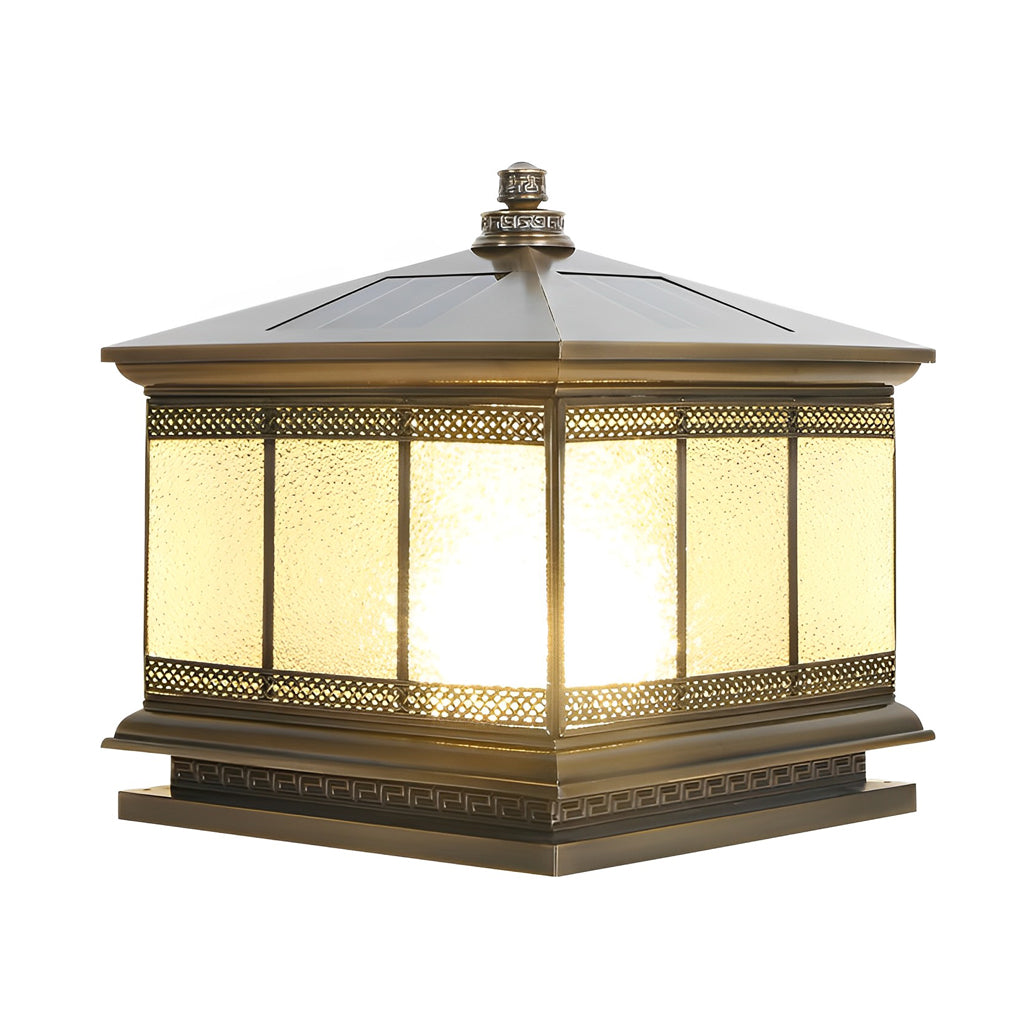 Standalone waterproof outdoor gate pillar light product image on a white background.