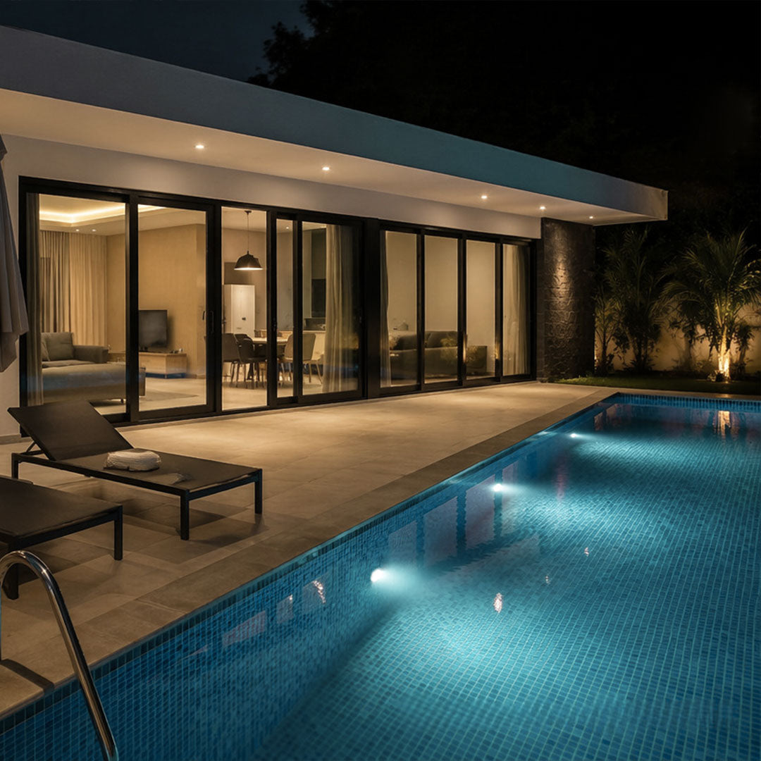 Underwater pool lighting for swimming pools