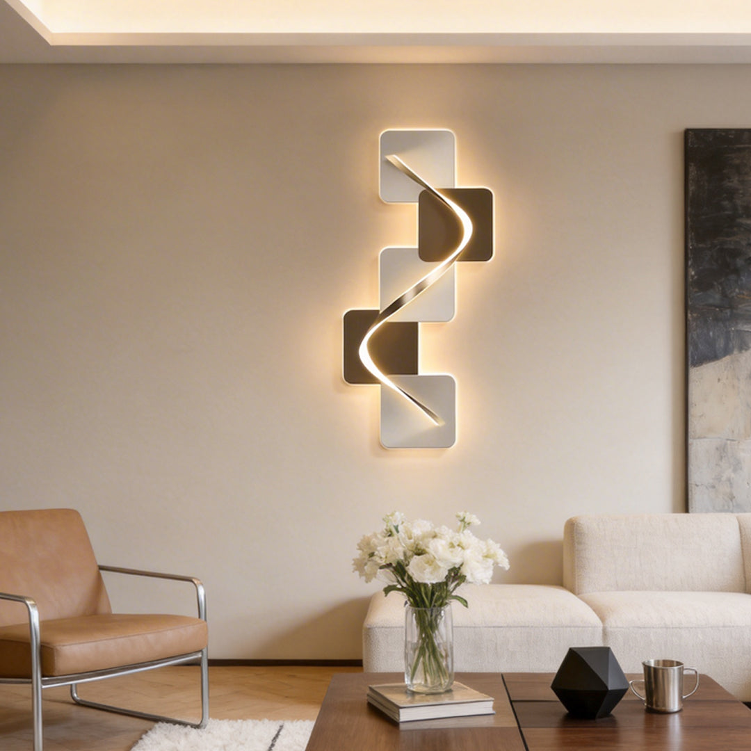 Wave Pattern Wall Sconce LED USB Decorative Wall Art Lamp Dazuma Wave Pattern Wall Sconce LED USB Decorative Wall Art Lamp Dazuma