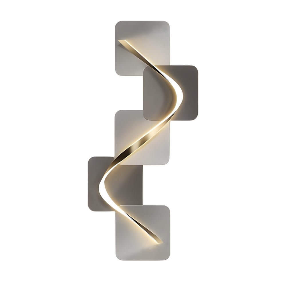 Wave Pattern Wall Sconce features modern LED lighting with USB power, perfect for decorative and functional indoor use.